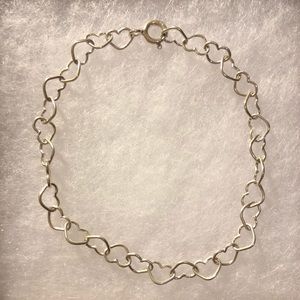 Sterling Heart Chain Bracelet